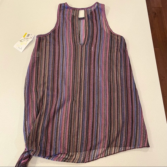 Becca Swim Knit Coverup Purple with Tied Knot! - Picture 7 of 9